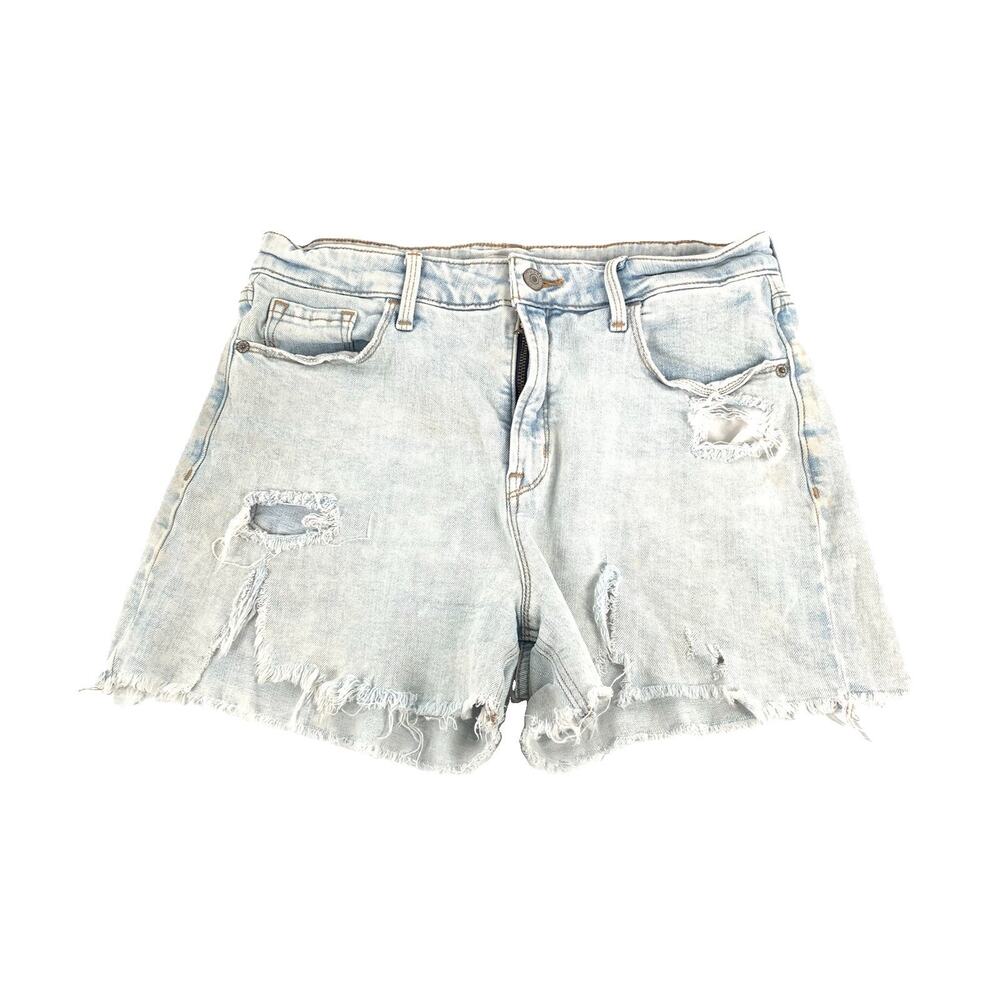 Old Navy Secret Smooth Pockets Cut Off Denim Shorts 8 Womens Light Jean Wash